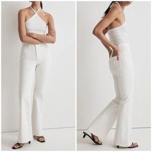 Madewell Cream Flare & Wide Leg Jeans